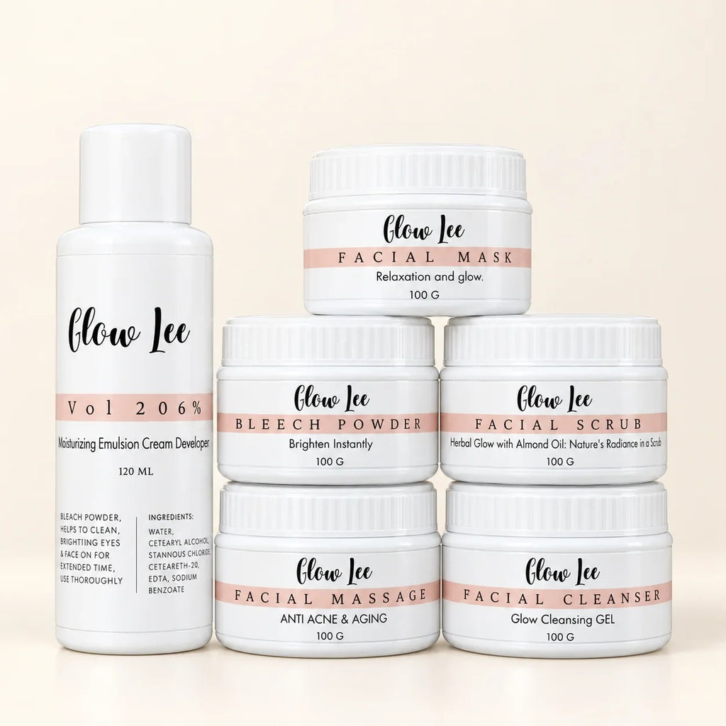 Glowlee Facial Emulsion Suite five-piece system