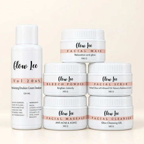 Glowlee Facial Emulsion Suite five-piece system