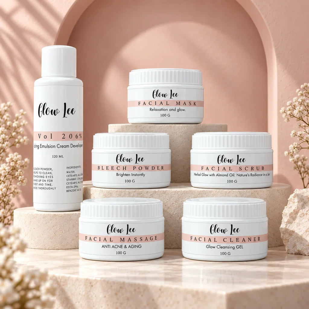 Glowlee Facial Emulsion Suite studio photograph