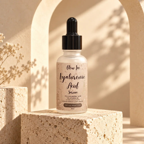 Glowlee Hyaluronic Acid Serum on natural stone