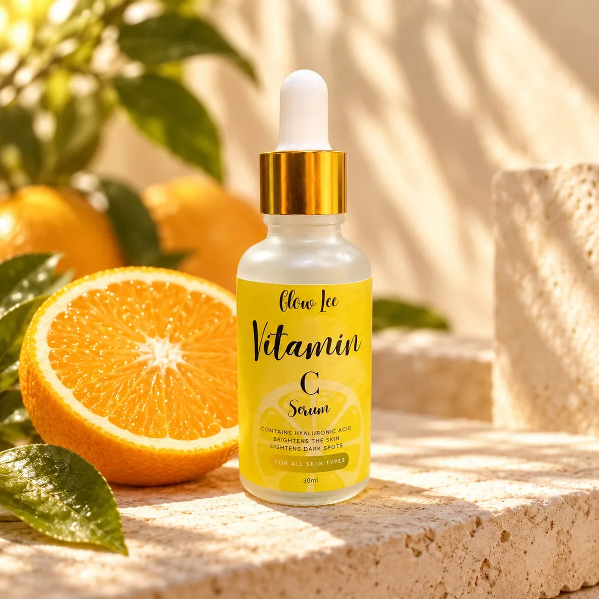Glowlee Vitamin C Serum with fresh citrus